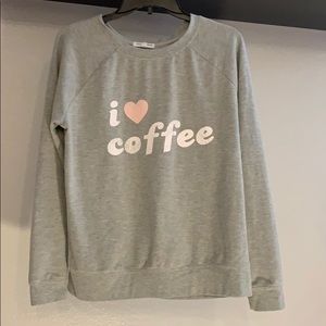 GRAYSON THREADS SZ L VINTAGE LOOKING I LOVE COFFEE